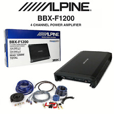 Alpine BBX-F1200 4-Channel High Power MOSFET Car Amplifier + 4 Gauge Amp Kit New picture