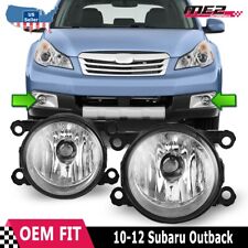 Fits 10-12 Subaru Outback PAIR Factory Bumper Replacement Fog Lights Clear Lens picture