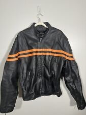 Joe Rocket Mens Classic '92 Black Leather Motorcycle Armor Jacket - Sz Large picture