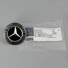 For Mercedes Benz Star Flat Hood Bonnet Logo Emblem Badge High Gloss Black 57mm picture