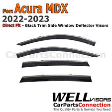 Wellvisors For 2022-2024 Acura MDX Window Visors Rain Guard Deflector Black Trim picture