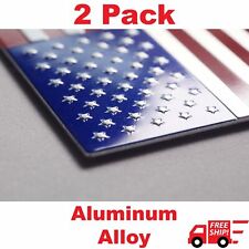 2Pack Aluminum US American Flag Sticker Decal Auto Car3D Emblem 5