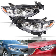 For 2014-2017 Mazda 6 Halogen Headlights Assembly Driver & Passenger Side w/Bulb picture