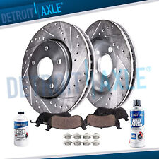 Front Drilled Rotors + Brake Pads for Ford Escape Mazda Tribute Mercury Mariner picture
