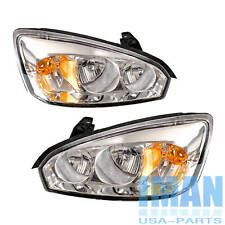 For 04-08 Chevy Malibu Chrome Housing W/Amber Reflector Headlights Lamps picture