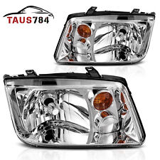 Chrome Headlights for 2002-2004 Volkswagen Jetta Left + Right Headlamps Pair Set picture