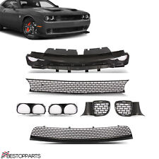 Fits 15-21 Challenger SRT Hellcat Headlight Covers& Reinforcement & Front Grille picture