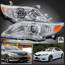Clear Fits 2010-2011 Toyota Camry Projector Headlights Assembly Lamps Left+Right picture