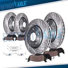 Front and Rear DRILLED Disc Rotors and Ceramic Brake Pads for 2004-2010 BMW X3 picture