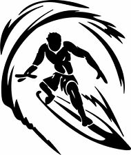 This is a surfing or surfer sticker or decal. Great for Car or laptop picture