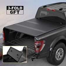 6FT Bed Tri-Fold Hard Truck Tonneau Cover For 2005-2024 Nissan Frontier On Top picture
