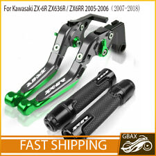 For Kawasaki ZX6R ZX 6R Motorcycle Adjustable Brake Clutch Levers Handlebar Grip picture
