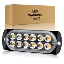 2pcs 12 LED Strobe Light Front Grille Side Marker Emergency Hazard Warning 12V picture