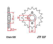 JT Front Sprocket 13 13T Tooth ATC250R 83-86 TRX250R 86-89 CR250R 500R 84-85 picture