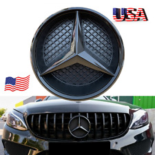 Fit for Mercedes Benz Front Grille Star Emblem Black Badge C117 W205 W166 W212 picture