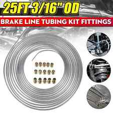 25 ft 3/16 Steel Tube Roll Universal Performance Brake Line Kit with Fittings picture
