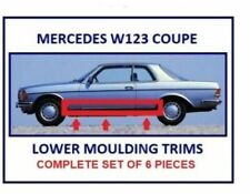 For Mercedes W123 Coupe rocker panel lower moulding trim set of 6 Pieces picture
