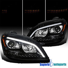 Fit 2006-2008 Mercedes 06-08 Benz W164 Black Projector Headlights+LED Sequential picture