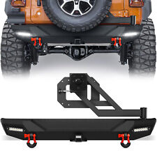 For 2018-2024 Jeep Wrangler JL JLU Unlimited Rear Bumper w/ Spare Tire Carrier picture