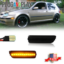 For VW MK4 Golf GTI R32 Jetta Smoked Lens Amber LED Front Side Marker Lights picture