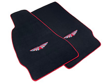 Floor Mats For Aston Martin Vanquish Black Carpets With GB Emblem Red Trim picture