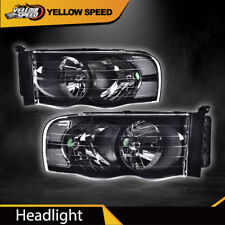 Pair Clear Black Headlights Headlamps Fit For 2002-2005 Dodge Ram 1500 2500 3500 picture