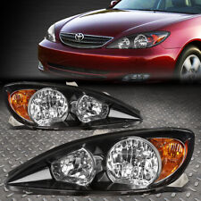 FOR 02-04 TOYOTA CAMRY BLACK HOUSING AMBER CORNER HEADLIGHT REPLACEMENT LAMPS picture