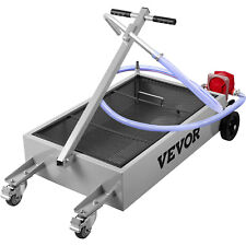 VEVOR Low Profile Oil Drain Pan Truck Drain Pan 15 Gallon with Pump Hose Casters picture