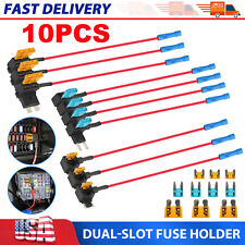 10pc 12V Car Add-a-Circuit Fuse Adapter w/ Standard & Mini Tap Blade Fuse Holder picture