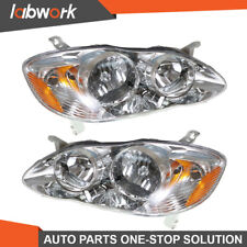 Labwork Headlights For 2003-2008 Toyota Corolla Halogen Type Chrome Left&Right picture