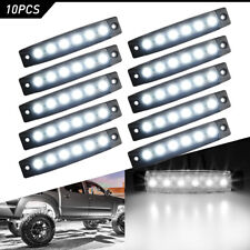 10x White 6 LED Side Marker Lights Indicator Lamps for Car Trailer Truck RV picture
