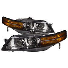 Headlight HID Set Black With Performance Lens Pair For 2004-2005 Acura Tl Sedan picture