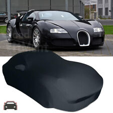 Fit For Bugatti Veyron Indoor Car Cover Stretch Satin Dustproof Protector Black picture
