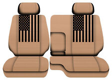 Fits Toyota T 100  Seat Covers 1993-1998 Tan Seat Covers American Flag Design picture