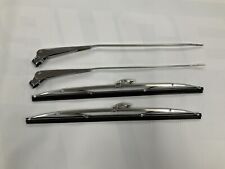 1960-1966 Chevy Gmc C10 C20 Truck Stainless Windshield Wiper Arms And Blades Kit picture