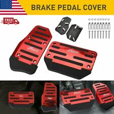 Red Non Slip Automatic Gas Brake Foot Pedal Car Accessories Pad Cover Set EOG picture