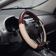 Swiss Drive Steering Wood Grain Wheel Cover Premium–Odorless 14.5-15.5 Inch picture