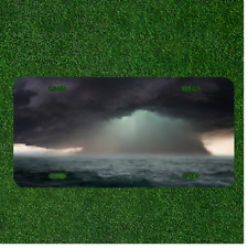 Creative License Plate Auto Tag With Tornado Coming From Ocean View picture