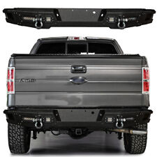 For 2009-2014 12th Gen Ford F150 Rear Bumper w/2xD-Rings & 4xLED light picture