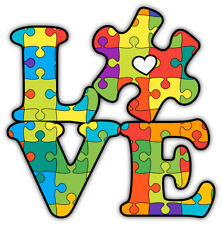 AUTISM Decal Sticker Someone I Love Has Autism. Puzzle piece TRUCK CAR Window picture