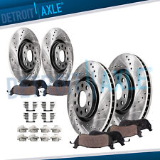 288mm Front & 260mm Rear DRILLED Rotors + Brake Pads for VW Jetta Golf Rabbit picture