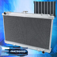 For 89-94 Nissan 240SX S13 SR20DET 2-Row Racing Dual Core Full Aluminum Radiator picture