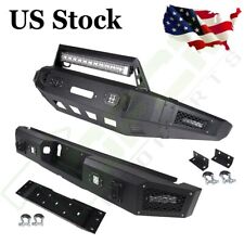 Guard For Ford F150 15-17 Rear+front Bumper steel Assembly Trailer+led lights picture