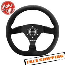 Sparco 015TRGS1TUV 3-Spoke L360 Street Racing Black Suede D-Shape Steering Wheel picture