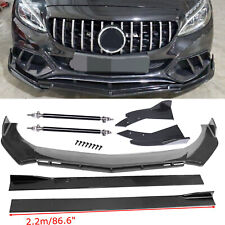 Carbon Fiber Front Bumper Lip /Side Skirt/ Strut Rods For Mercedes Benz C Class picture