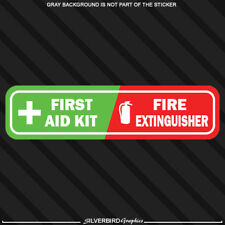 First Aid Fire Extinguisher sticker vehicle emergency  caution safety kit EMT  picture