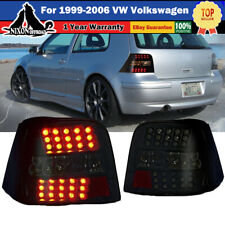 Fit For 1999-2006 VW Volkswagen Golf GTI MK4 LED Brake Tail Lights Smoke Lens picture