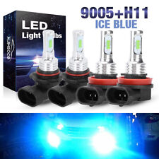 Combo 8000K Ice Blue 9005+H11 LED Headlight Bulbs High&Low Beam Kit 120W 16000LM picture
