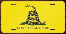 Don't Tread On Me Gadsden Flag Vanity Front License Plate Tag Printed Full Color picture