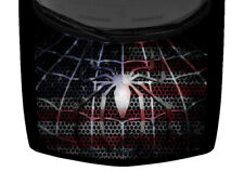 Spider Web USA Flag Metal Hood Wrap Truck Vinyl Decal Car 58x65